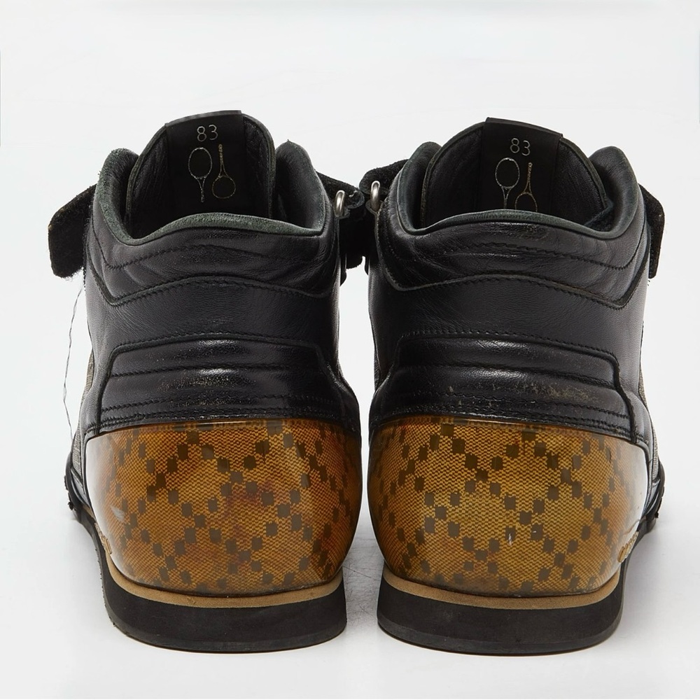 Gucci Men's Black and Brown High-Top Sneakers - Picture 5 of 7